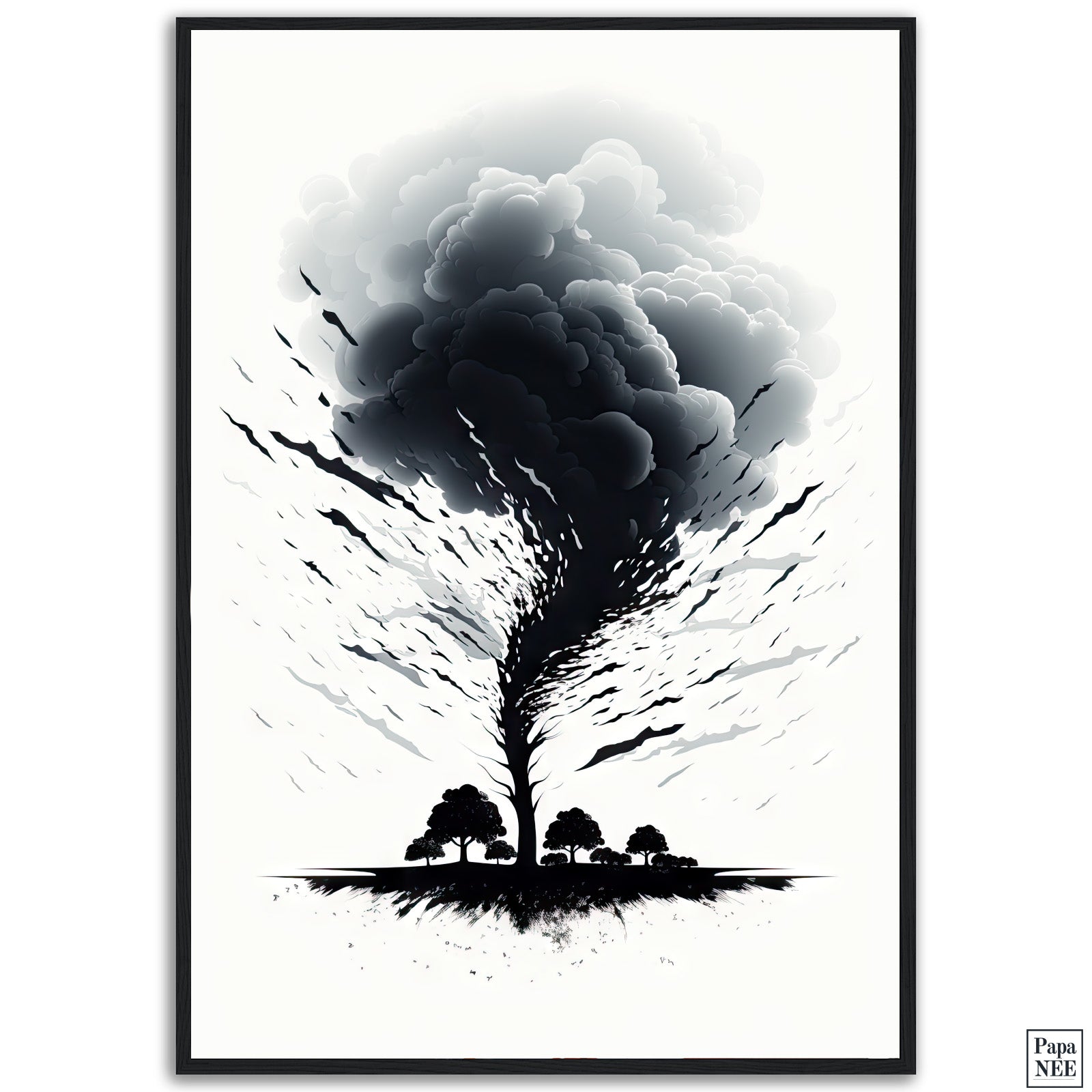 Twisted Canopy | Minimalist Tornado Poster - Papanee
