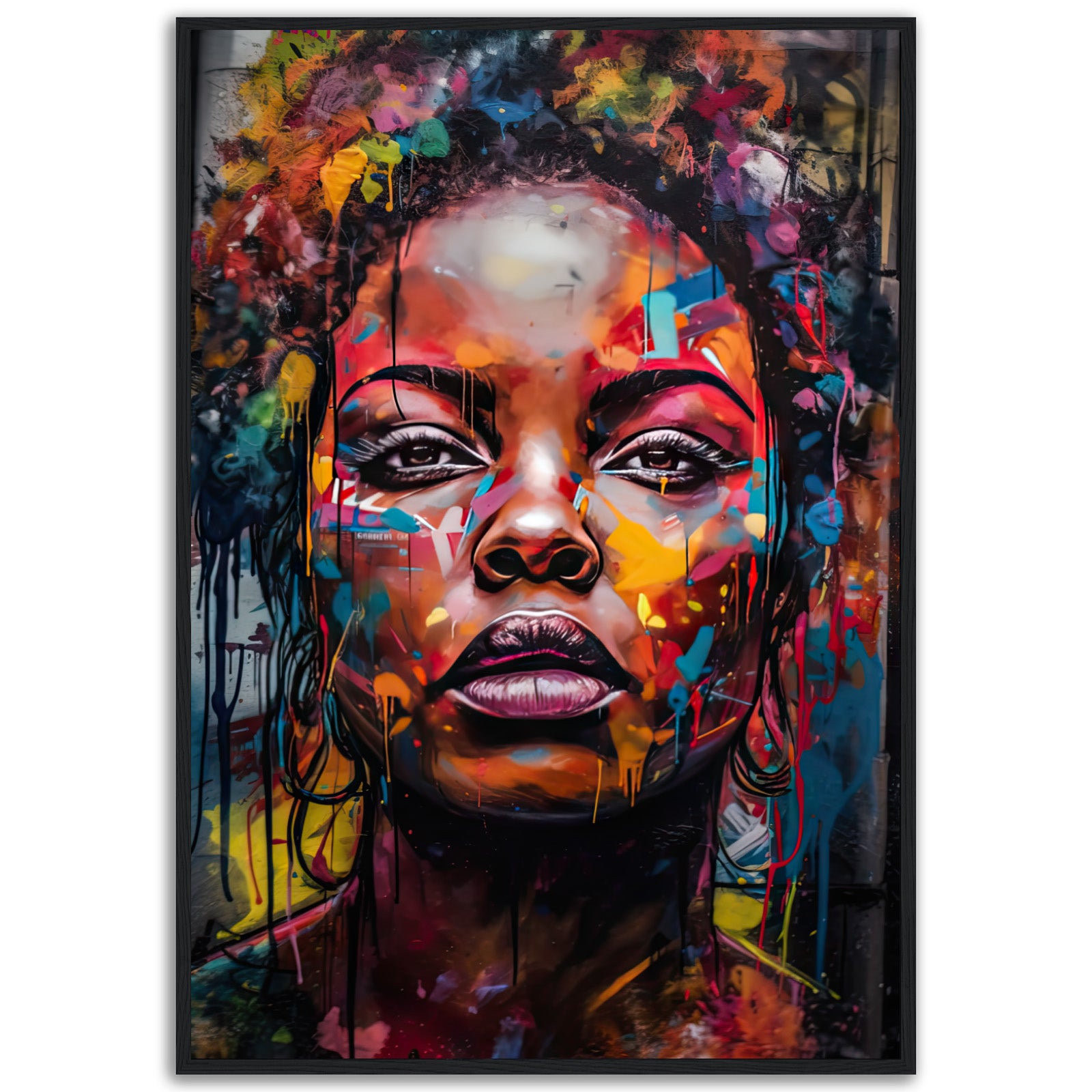 Kaya | Empowering Black Woman in Graffiti Art Poster - Papanee