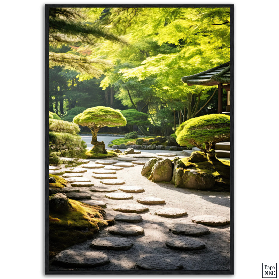 Bonsai Bliss  Japanese Zen Garden Poster - Papanee