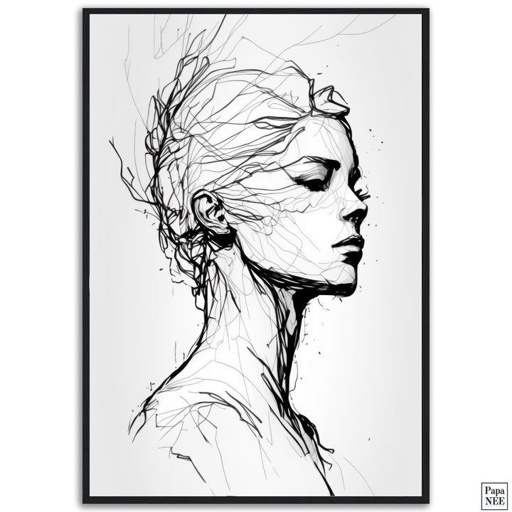 Dynamic Beauty | Abstract Female Portrait Poster - Papanee