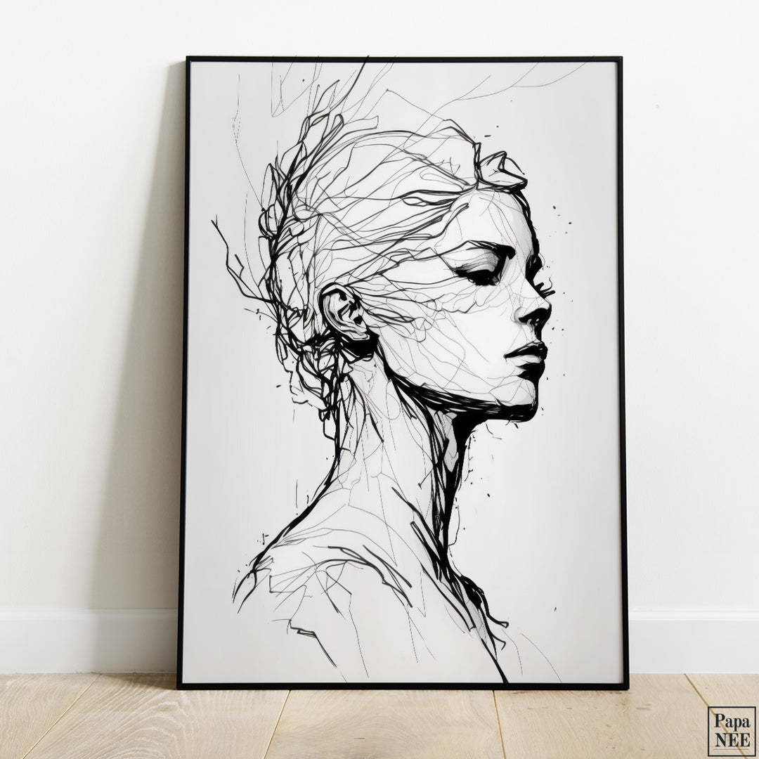 Dynamic Beauty | Abstract Female Portrait Poster - Papanee