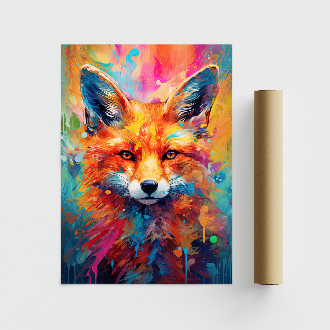 Colorful Fox | Poster - Papanee