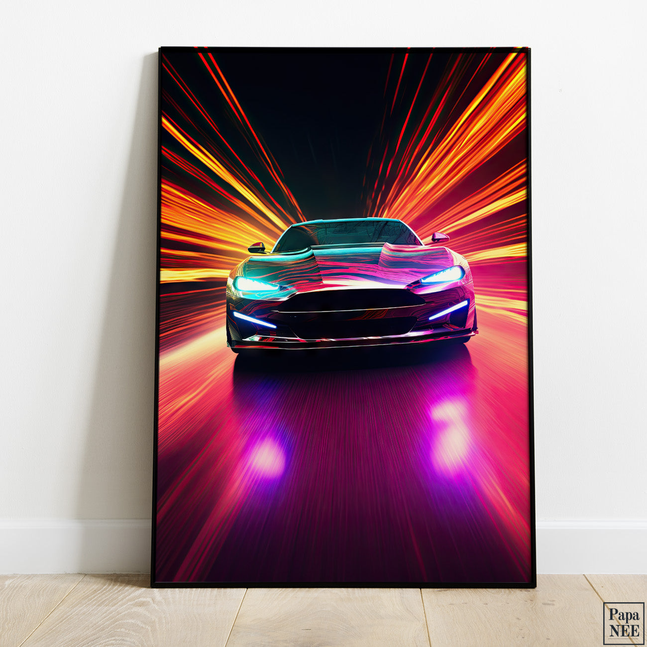 Neon Rush | Racing Car Poster - Papanee