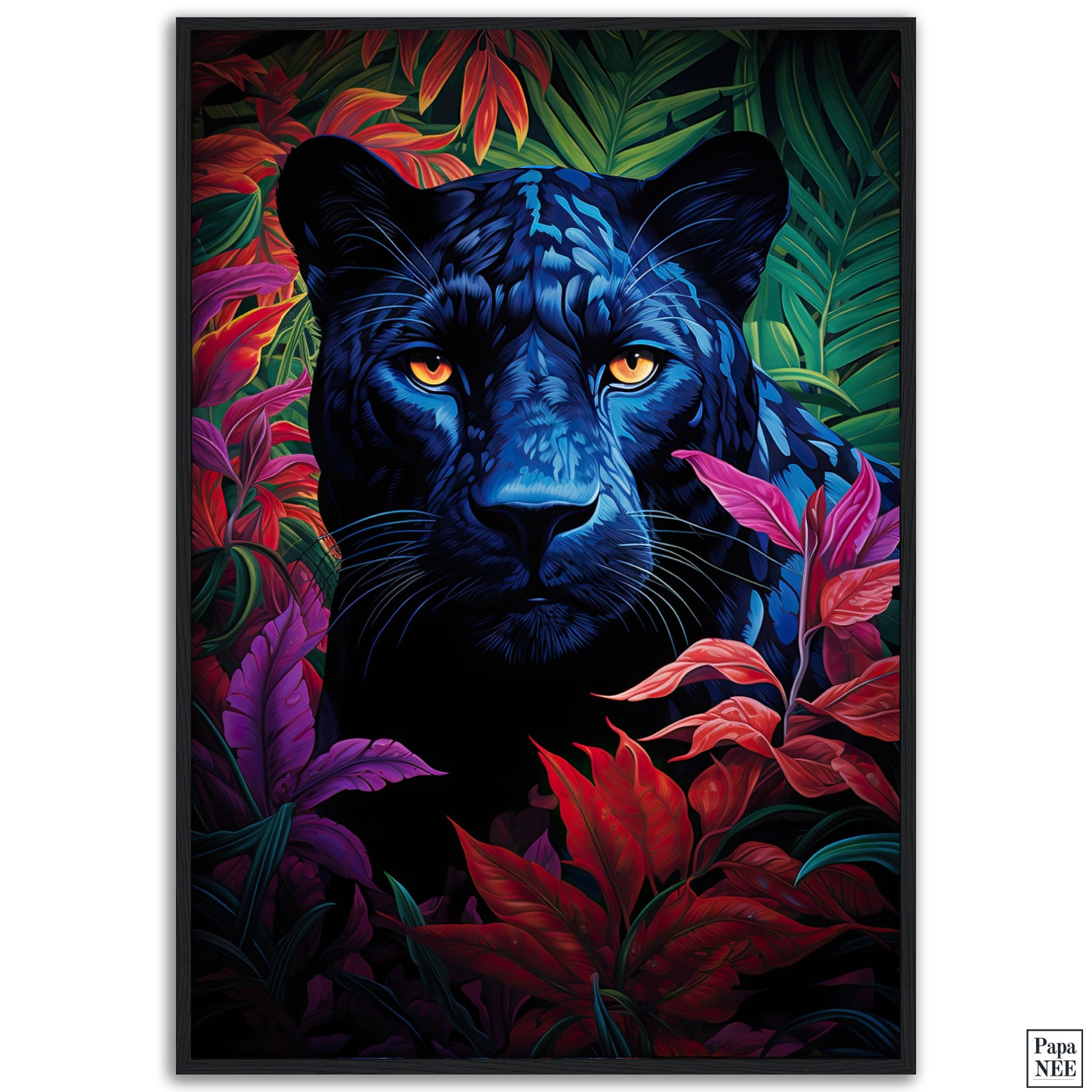 Panther Prism | Whimsical Jungle Portrait Poster - Papanee