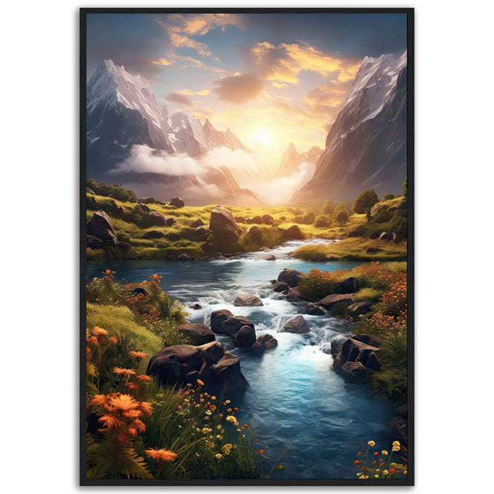 Serene River Creek | Landscape Poster - Papanee