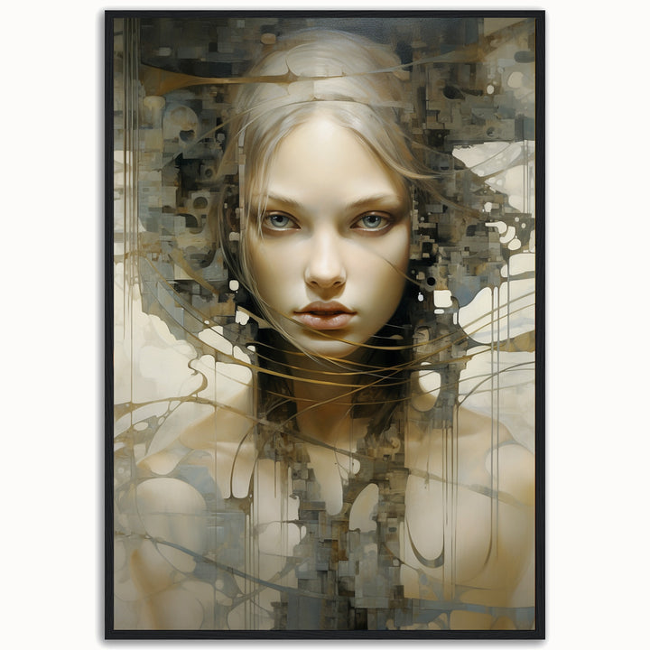Sudden Insight abstract portrait fine art print with a woman&