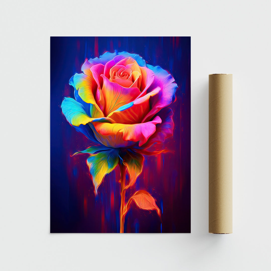 Neon Rose | Poster - Papanee